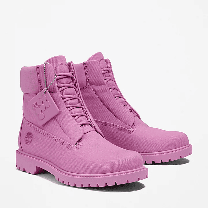 Timberland x Pangaia Premium Fabric 6-Inch Boot for Women in Pink